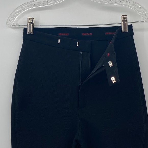 HARRODS NYLON STRETCH EQUESTRIAN RIDING PANTS BLACK WOMENS 26 - Picture 2 of 6
